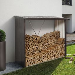 Biohort Kaminholzregal Woodstock quarzgrau-metallic 4