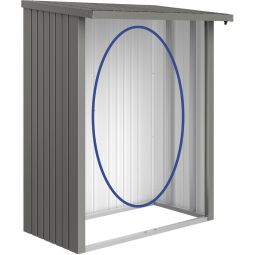 Biohort Rückwand Kaminholzregal Woodstock quarzgrau-metallic 4