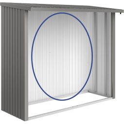 Biohort Rückwand Kaminholzregal Woodstock quarzgrau-metallic 5