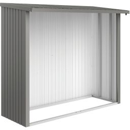 Biohort Rückwand Kaminholzregal Woodstock quarzgrau-metallic 3