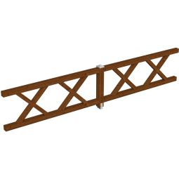 Skan Holz Brüstung Andreaskreuz, für 4