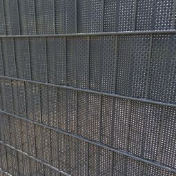 Sichtschutzstreifen Doppelstabzaun Rattan Anthrazit 6