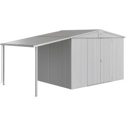 Biohort Seitendach Gerätehaus Europa silber-metallic 6