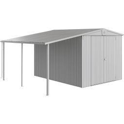Biohort Seitendach Gerätehaus Europa silber-metallic 7