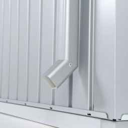 Biohort Regenfallrohr-Set Gerätehaus AvantGarde silber-metallic 3