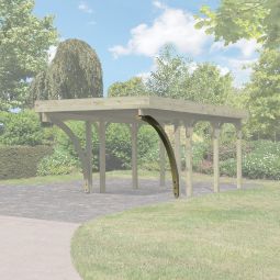 Karibu Einfahrtsbogen 115x115x2800mm Leimholz kesseldruckimprägniert 3