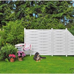 T&J Lamellenzaun LIGHTLINE Abschlusselement Sichtschutzzaun 3