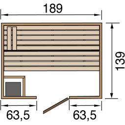 weka Massivholz Sauna VALIDA Sparset 8