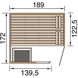 weka Massivholz Sauna VALIDA Eck 10