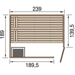 weka Massivholz Sauna VALIDA Eck 14