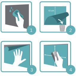 Windhager Fliesenaufkleber Obolus grau 15x15 4