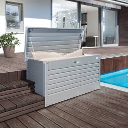 Biohort FreizeitBox silber-metallic Gartentruhe 9