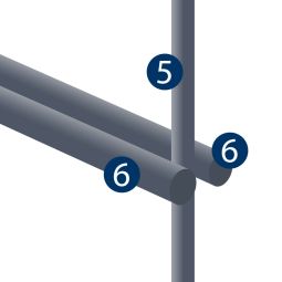 Doppelstabmattenzaun zum Aufdübeln mit Winkelplatte 8