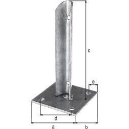 Alberts Pfostenträger für Stahlrohr-Zaunpfosten Ø 3