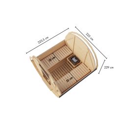 Karibu Woodfeeling Fasssauna 1,5 3