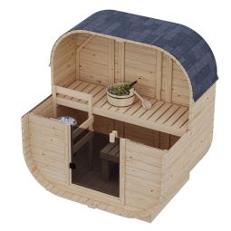 Karibu Woodfeeling Fasssauna Quadro 0 4