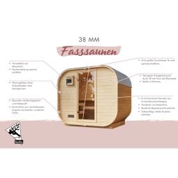 Karibu Woodfeeling Fasssauna Quadro 2 8