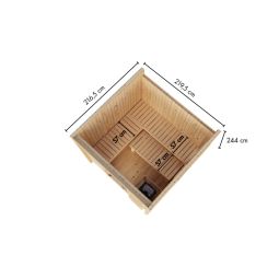 Karibu Woodfeeling Saunahaus Avenal naturbelassen 3