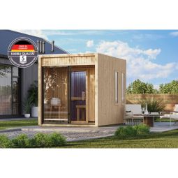Karibu Woodfeeling Saunahaus Delano naturbelassen 5