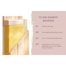 Karibu Woodfeeling Saunahaus Paradise naturbelassen 7