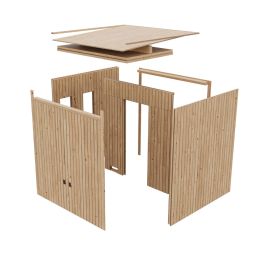 Karibu Woodfeeling Saunahaus Paradise schwarz 4
