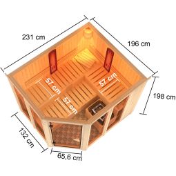 Karibu IR-Multifunktionsauna Ava 4