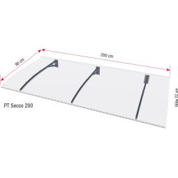 gutta Pultvordach PT Secco Edelstahloptik 4