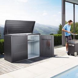 Biohort Gartenschrank HighBoard dunkelgrau-metallic 4