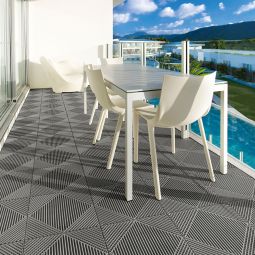 florco Klickfliese Kunststoff classic grau 3