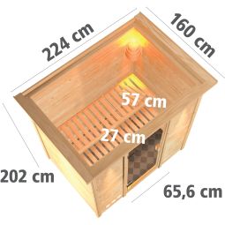 Karibu Woodfeeling Sauna Sonja 4
