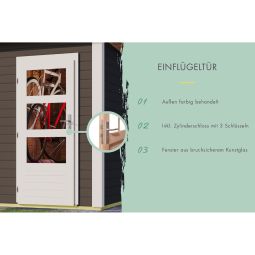 Karibu Woodfeeling Gartenhaus Mattrup Terragrau 8