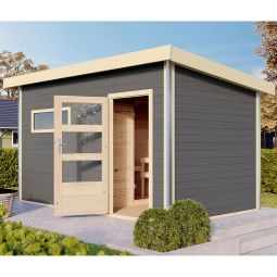 Karibu Saunahaus Skrollan 3 Terragrau 3