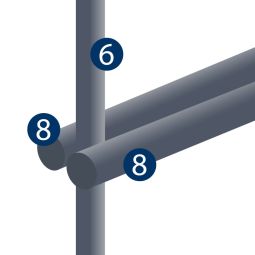 Doppelstabmatte anthrazit (RAL 7016) 5