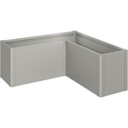Biohort Pflanzbeet Belvedere L-Form quarzgrau-metallic 3