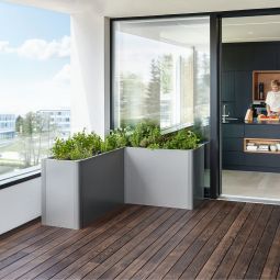 Biohort Pflanzbeet Belvedere L-Form silber-metallic 6