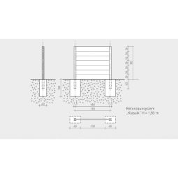Beckers Betonzaun Klassik Motiv Montana 5