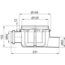 ACO Badablaufkörper Easyflow Zulauf-Ablauf seitlich 3