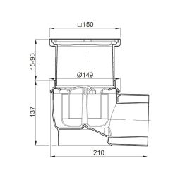 ACO Badablauf 150x150mm Easyflow Ablauf 4