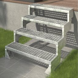 DOLLE Außentreppe Gartentreppe Gardentop Komplettset 6