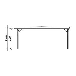 Skan Holz Doppelcarport Odenwald Weiß 5