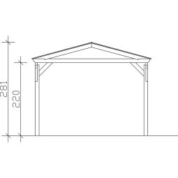 Skan Holz Einzelcarport Westerwald Eiche 7