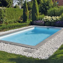 WESERWABEN Beckenrandstein Margo flach mit 6