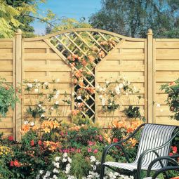 Wellker Sichtschutzzaun Holz Tor rund 4