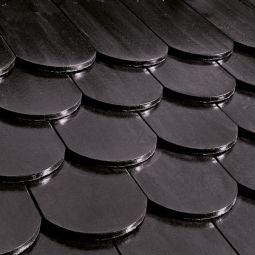 Erlus Biberschwanzziegel diamantschwarz edelengobiert Dachziegel 3