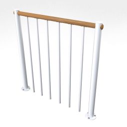 Minka Brüstungsgeländer weiß mit vertikalen 4