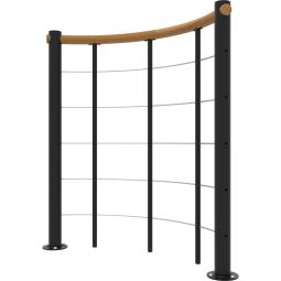 Minka Brüstungsgeländer schwarz mit Untergurten 3