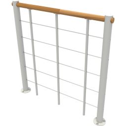 Minka Brüstungsgeländer weiß mit Untergurten 4