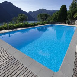 WESERWABEN Beckenrandstein Margo flach mit 4