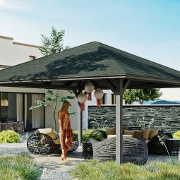 Skan Holz Pavillon Cannes Schiefergrau 6