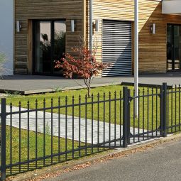 Alberts Zaun-Grundset Chaussee matt schwarz 4